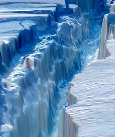 Antarctica Crack in Ice